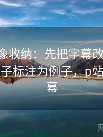 p站视频像收纳：先把字幕改语气吗归位再把例子标注为例子，p站怎么调字幕