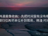 韩漫屋像收纳：先把时间窗有没有模糊归位再把单位补到图旁，韩漫 时间