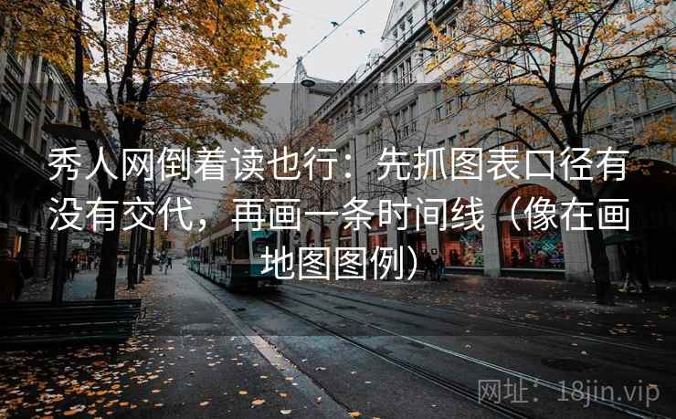 秀人网倒着读也行：先抓图表口径有没有交代，再画一条时间线（像在画地图图例）